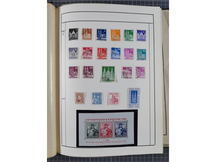 1880/1980 (ca.), alte Sammlung in 3 Bänden, dabei schöne Teile Saar, Danzig und Kolonien sowie Deutschland nach 1945&nbsp;