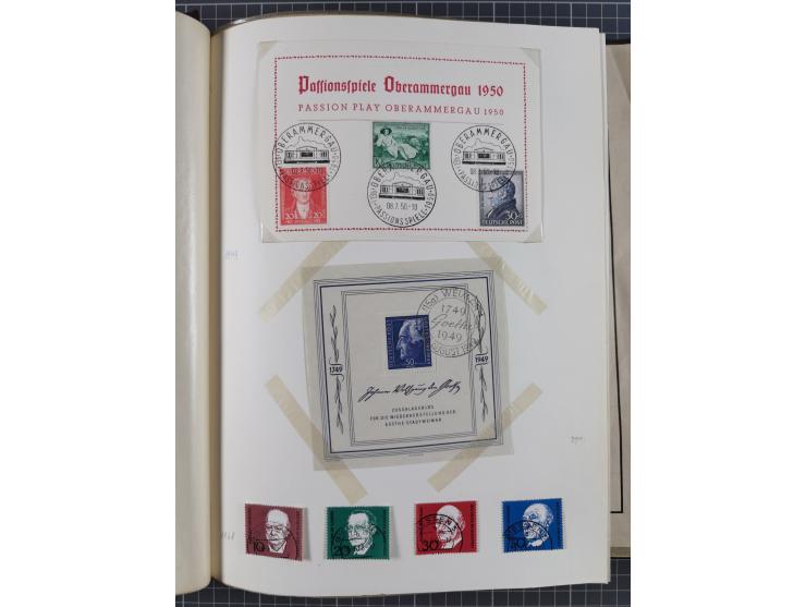 1880/1980 (ca.), alte Sammlung in 3 Bänden, dabei schöne Teile Saar, Danzig und Kolonien sowie Deutschland nach 1945&nbsp;