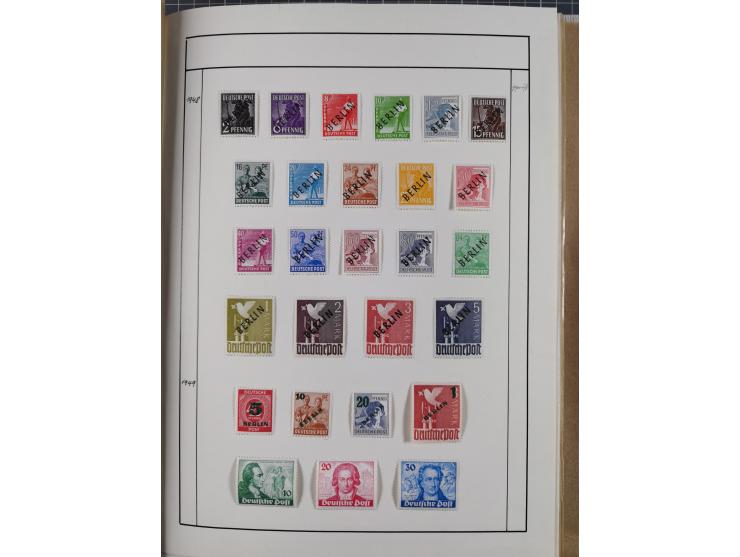 1880/1980 (ca.), alte Sammlung in 3 Bänden, dabei schöne Teile Saar, Danzig und Kolonien sowie Deutschland nach 1945&nbsp;