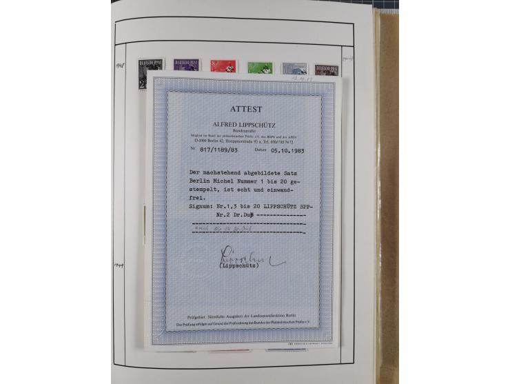 1880/1980 (ca.), alte Sammlung in 3 Bänden, dabei schöne Teile Saar, Danzig und Kolonien sowie Deutschland nach 1945&nbsp;