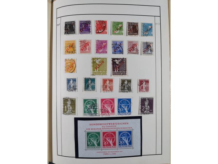 1880/1980 (ca.), alte Sammlung in 3 Bänden, dabei schöne Teile Saar, Danzig und Kolonien sowie Deutschland nach 1945&nbsp;