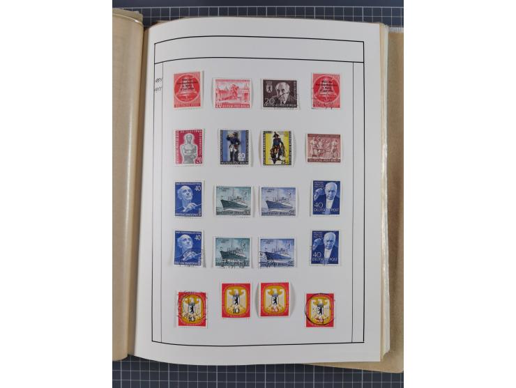 1880/1980 (ca.), alte Sammlung in 3 Bänden, dabei schöne Teile Saar, Danzig und Kolonien sowie Deutschland nach 1945&nbsp;