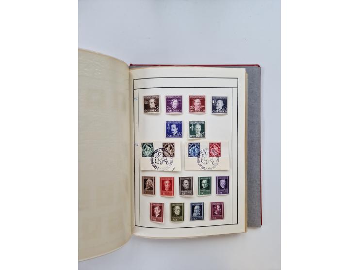 1880/1980, interesting lot in box, including collection Austria with good issues, Netherlands with 10 g. values, GB Mi. 1-2, 