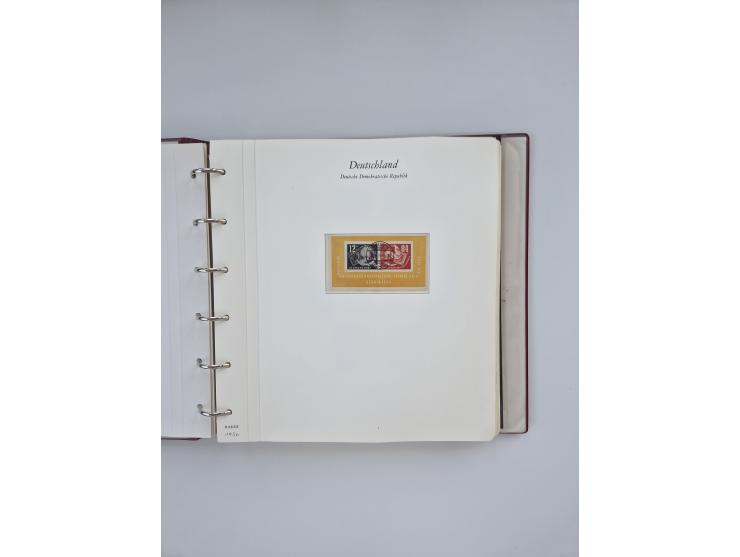 1948/90, in den Hauptnummern augenscheinlich komplette gestempelte Sammlungen Berlin 1948-90 und DDR 1949-90, sowie eine fast