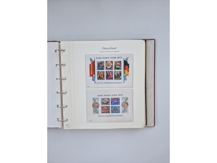 1948/90, in den Hauptnummern augenscheinlich komplette gestempelte Sammlungen Berlin 1948-90 und DDR 1949-90, sowie eine fast