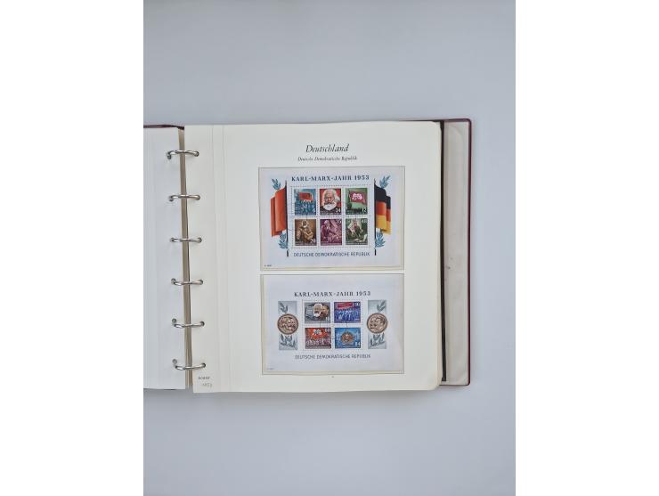 1948/90, in den Hauptnummern augenscheinlich komplette gestempelte Sammlungen Berlin 1948-90 und DDR 1949-90, sowie eine fast