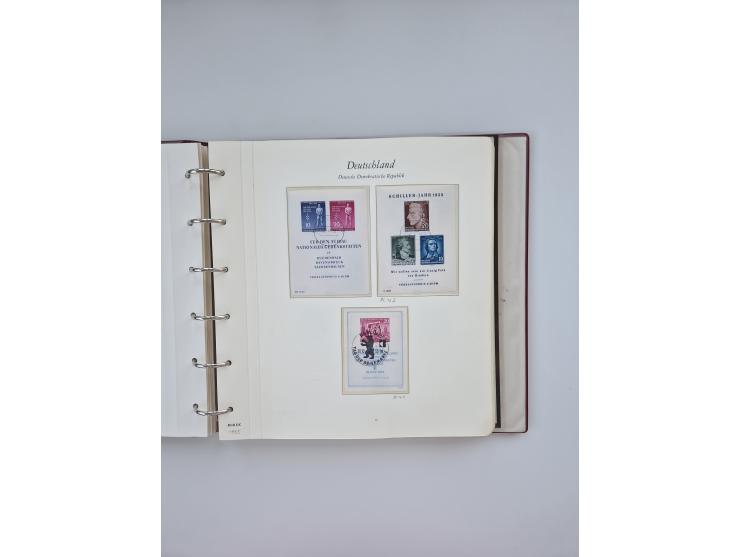 1948/90, in den Hauptnummern augenscheinlich komplette gestempelte Sammlungen Berlin 1948-90 und DDR 1949-90, sowie eine fast