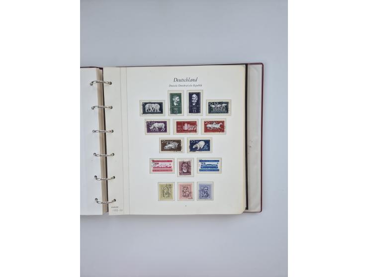 1948/90, in den Hauptnummern augenscheinlich komplette gestempelte Sammlungen Berlin 1948-90 und DDR 1949-90, sowie eine fast