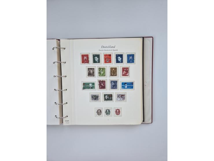 1948/90, in den Hauptnummern augenscheinlich komplette gestempelte Sammlungen Berlin 1948-90 und DDR 1949-90, sowie eine fast