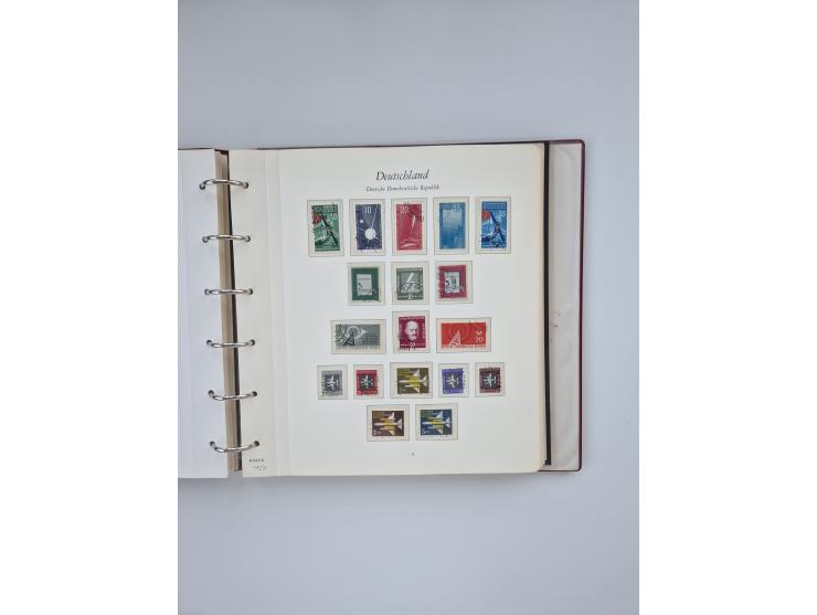 1948/90, in den Hauptnummern augenscheinlich komplette gestempelte Sammlungen Berlin 1948-90 und DDR 1949-90, sowie eine fast