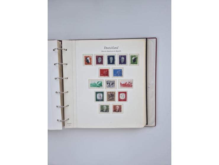 1948/90, in den Hauptnummern augenscheinlich komplette gestempelte Sammlungen Berlin 1948-90 und DDR 1949-90, sowie eine fast