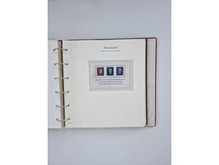 1948/90, in den Hauptnummern augenscheinlich komplette gestempelte Sammlungen Berlin 1948-90 und DDR 1949-90, sowie eine fast