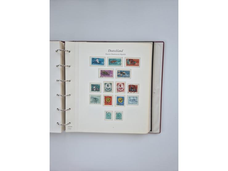 1948/90, in den Hauptnummern augenscheinlich komplette gestempelte Sammlungen Berlin 1948-90 und DDR 1949-90, sowie eine fast