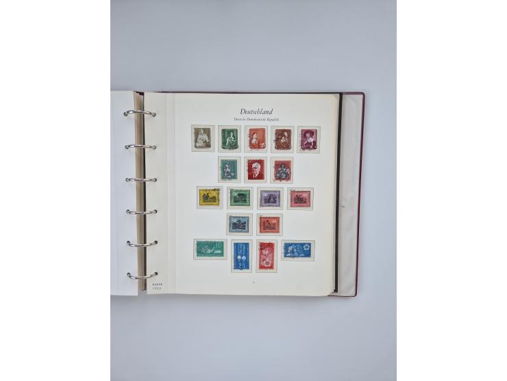 1948/90, in den Hauptnummern augenscheinlich komplette gestempelte Sammlungen Berlin 1948-90 und DDR 1949-90, sowie eine fast