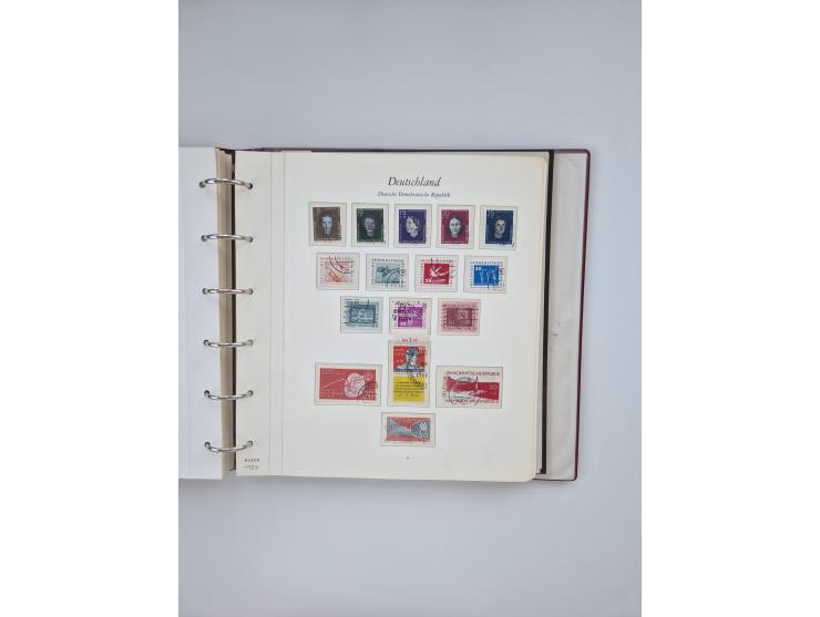 1948/90, in den Hauptnummern augenscheinlich komplette gestempelte Sammlungen Berlin 1948-90 und DDR 1949-90, sowie eine fast