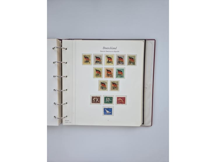 1948/90, in den Hauptnummern augenscheinlich komplette gestempelte Sammlungen Berlin 1948-90 und DDR 1949-90, sowie eine fast