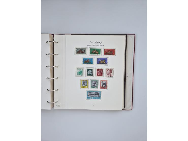 1948/90, in den Hauptnummern augenscheinlich komplette gestempelte Sammlungen Berlin 1948-90 und DDR 1949-90, sowie eine fast