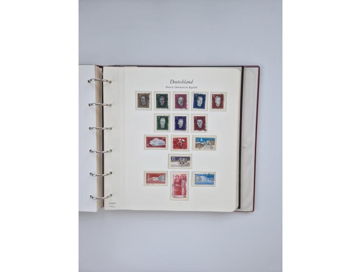 1948/90, in den Hauptnummern augenscheinlich komplette gestempelte Sammlungen Berlin 1948-90 und DDR 1949-90, sowie eine fast