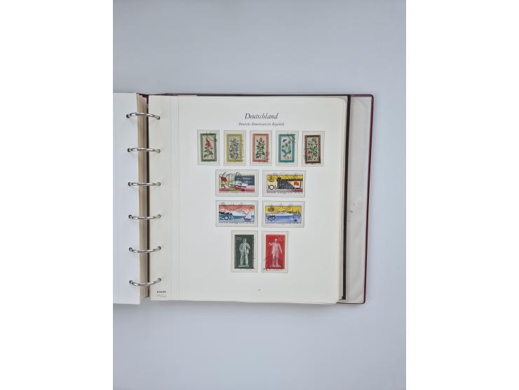 1948/90, in den Hauptnummern augenscheinlich komplette gestempelte Sammlungen Berlin 1948-90 und DDR 1949-90, sowie eine fast