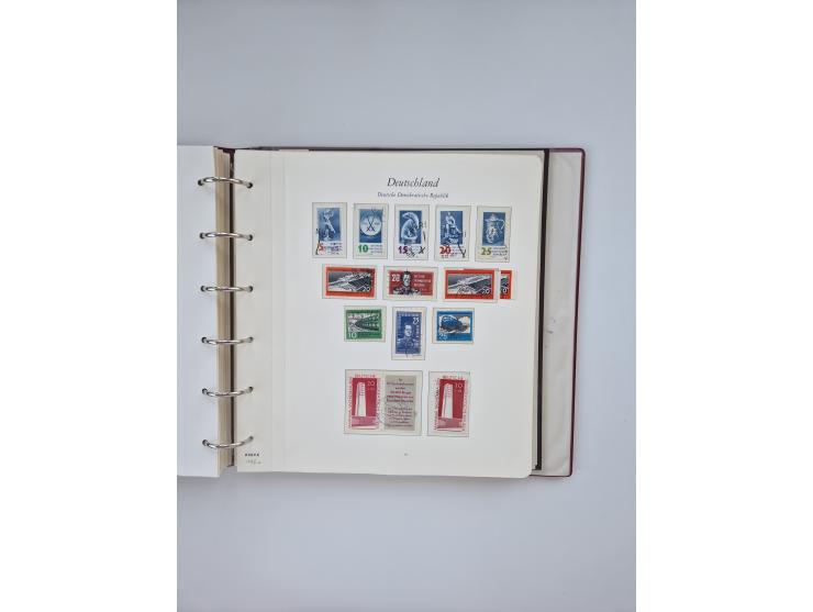 1948/90, in den Hauptnummern augenscheinlich komplette gestempelte Sammlungen Berlin 1948-90 und DDR 1949-90, sowie eine fast