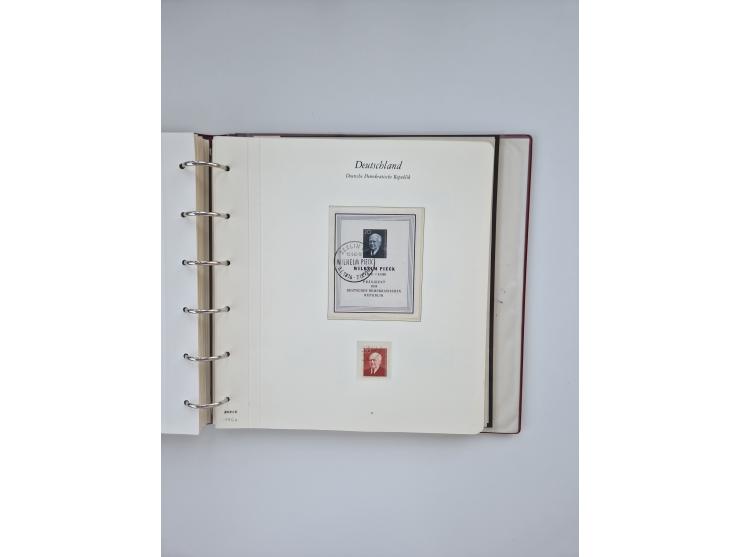 1948/90, in den Hauptnummern augenscheinlich komplette gestempelte Sammlungen Berlin 1948-90 und DDR 1949-90, sowie eine fast