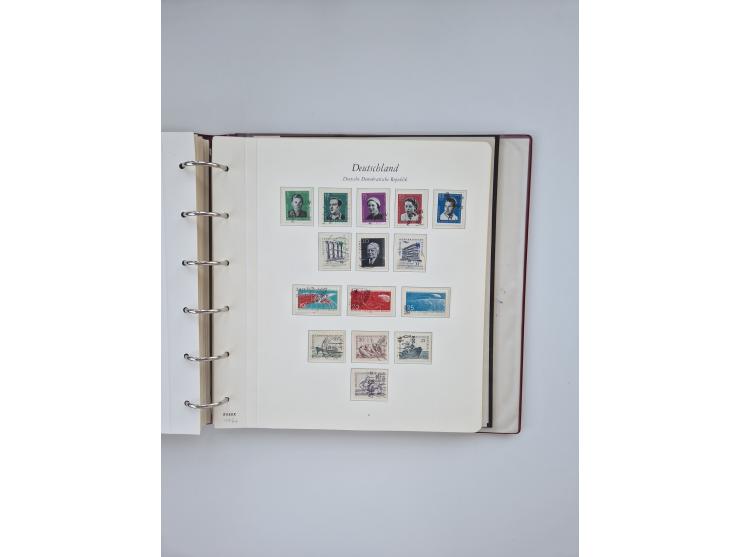 1948/90, in den Hauptnummern augenscheinlich komplette gestempelte Sammlungen Berlin 1948-90 und DDR 1949-90, sowie eine fast