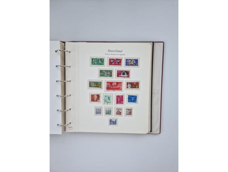 1948/90, in den Hauptnummern augenscheinlich komplette gestempelte Sammlungen Berlin 1948-90 und DDR 1949-90, sowie eine fast