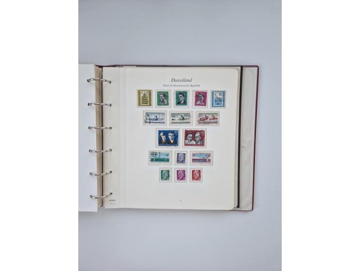 1948/90, in den Hauptnummern augenscheinlich komplette gestempelte Sammlungen Berlin 1948-90 und DDR 1949-90, sowie eine fast