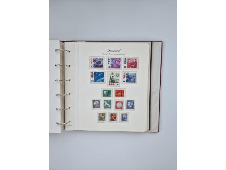 1948/90, in den Hauptnummern augenscheinlich komplette gestempelte Sammlungen Berlin 1948-90 und DDR 1949-90, sowie eine fast