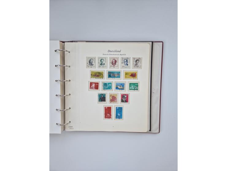 1948/90, in den Hauptnummern augenscheinlich komplette gestempelte Sammlungen Berlin 1948-90 und DDR 1949-90, sowie eine fast