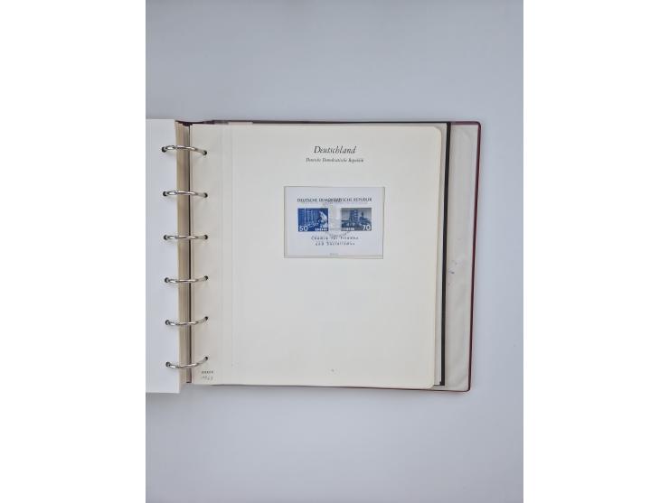 1948/90, in den Hauptnummern augenscheinlich komplette gestempelte Sammlungen Berlin 1948-90 und DDR 1949-90, sowie eine fast