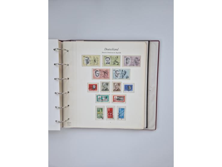 1948/90, in den Hauptnummern augenscheinlich komplette gestempelte Sammlungen Berlin 1948-90 und DDR 1949-90, sowie eine fast