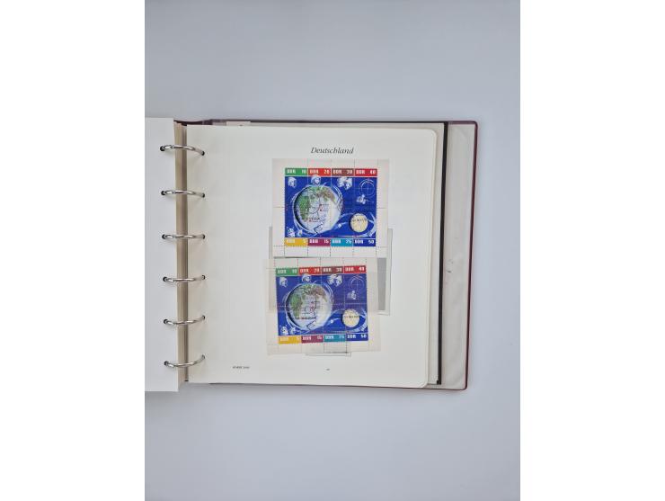 1948/90, in den Hauptnummern augenscheinlich komplette gestempelte Sammlungen Berlin 1948-90 und DDR 1949-90, sowie eine fast