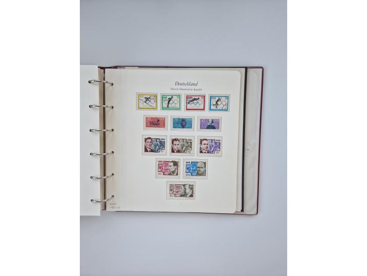 1948/90, in den Hauptnummern augenscheinlich komplette gestempelte Sammlungen Berlin 1948-90 und DDR 1949-90, sowie eine fast