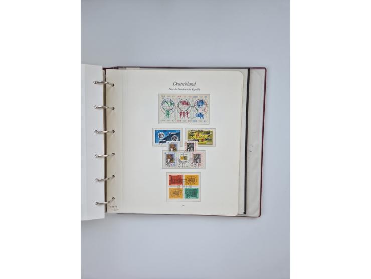 1948/90, in den Hauptnummern augenscheinlich komplette gestempelte Sammlungen Berlin 1948-90 und DDR 1949-90, sowie eine fast