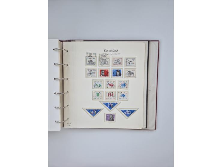 1948/90, in den Hauptnummern augenscheinlich komplette gestempelte Sammlungen Berlin 1948-90 und DDR 1949-90, sowie eine fast