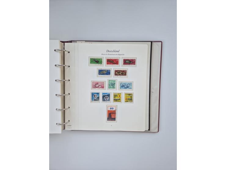 1948/90, in den Hauptnummern augenscheinlich komplette gestempelte Sammlungen Berlin 1948-90 und DDR 1949-90, sowie eine fast