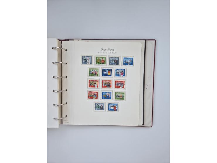 1948/90, in den Hauptnummern augenscheinlich komplette gestempelte Sammlungen Berlin 1948-90 und DDR 1949-90, sowie eine fast