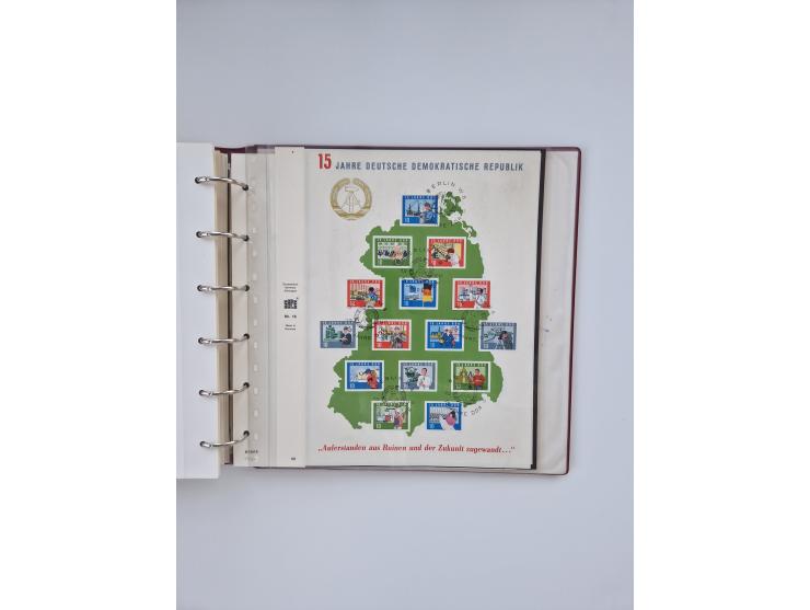 1948/90, in den Hauptnummern augenscheinlich komplette gestempelte Sammlungen Berlin 1948-90 und DDR 1949-90, sowie eine fast