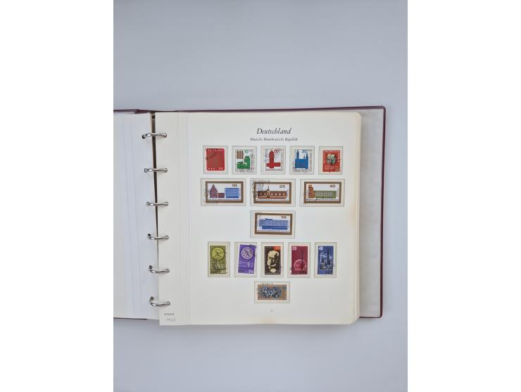 1948/90, in den Hauptnummern augenscheinlich komplette gestempelte Sammlungen Berlin 1948-90 und DDR 1949-90, sowie eine fast