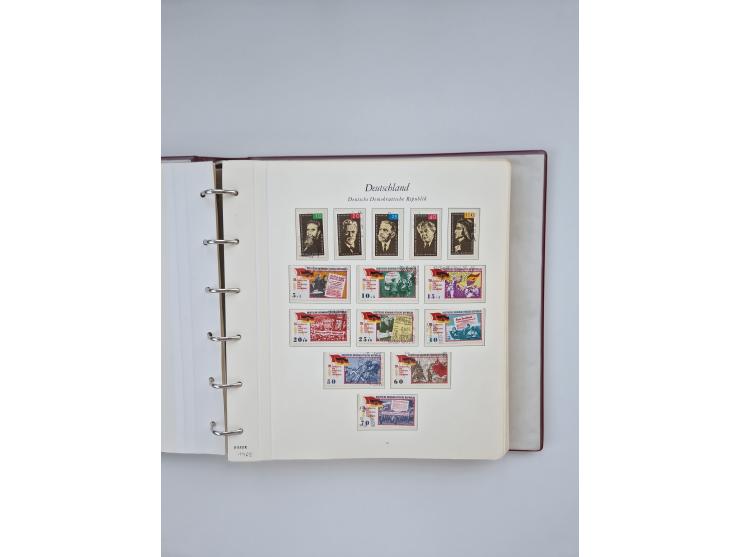 1948/90, in den Hauptnummern augenscheinlich komplette gestempelte Sammlungen Berlin 1948-90 und DDR 1949-90, sowie eine fast