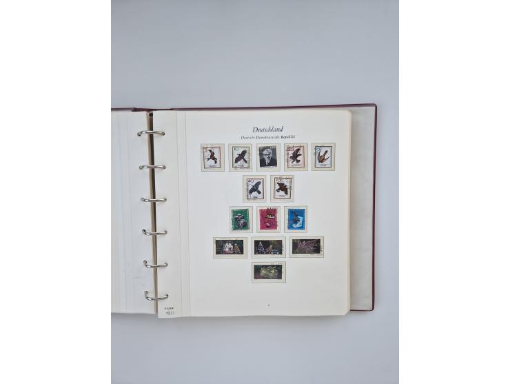 1948/90, in den Hauptnummern augenscheinlich komplette gestempelte Sammlungen Berlin 1948-90 und DDR 1949-90, sowie eine fast