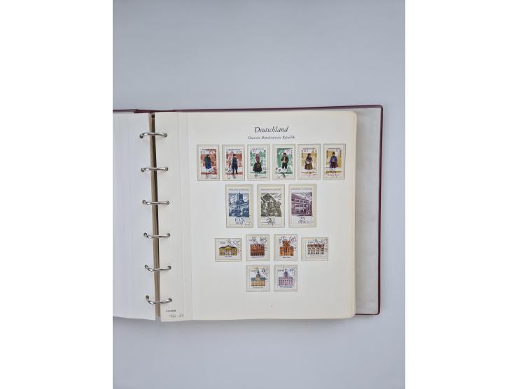 1948/90, in den Hauptnummern augenscheinlich komplette gestempelte Sammlungen Berlin 1948-90 und DDR 1949-90, sowie eine fast