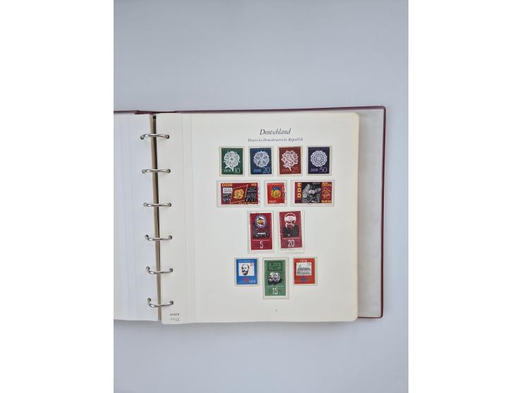 1948/90, in den Hauptnummern augenscheinlich komplette gestempelte Sammlungen Berlin 1948-90 und DDR 1949-90, sowie eine fast