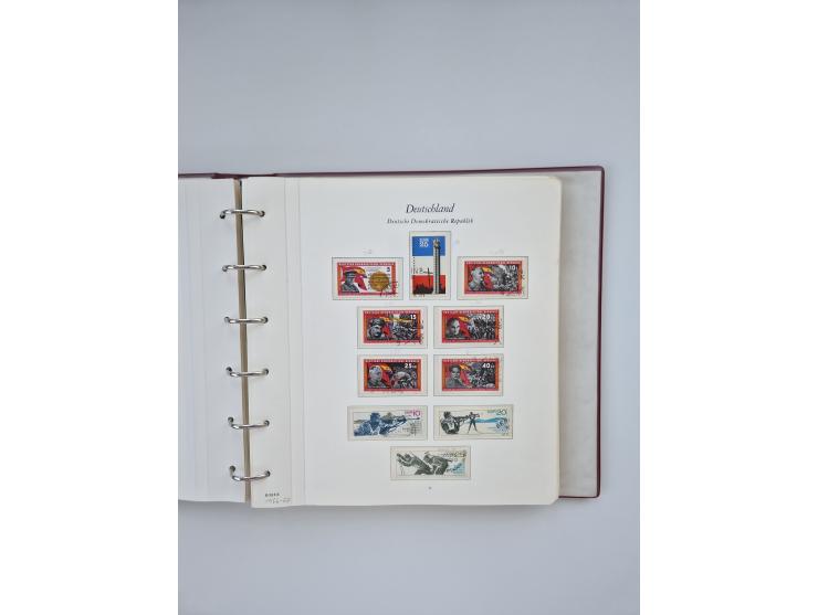 1948/90, in den Hauptnummern augenscheinlich komplette gestempelte Sammlungen Berlin 1948-90 und DDR 1949-90, sowie eine fast