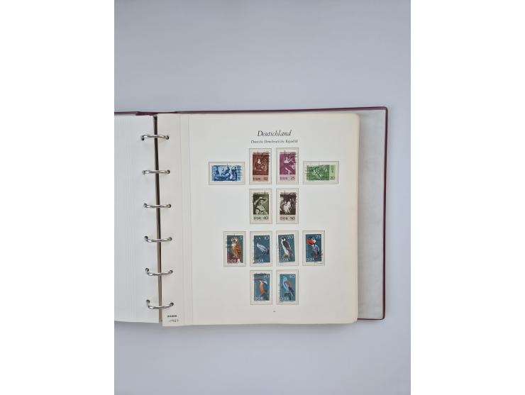 1948/90, in den Hauptnummern augenscheinlich komplette gestempelte Sammlungen Berlin 1948-90 und DDR 1949-90, sowie eine fast