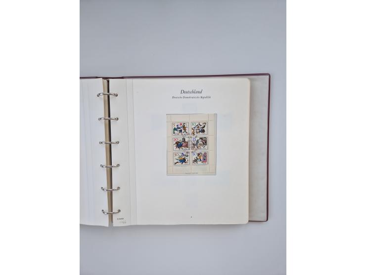 1948/90, in den Hauptnummern augenscheinlich komplette gestempelte Sammlungen Berlin 1948-90 und DDR 1949-90, sowie eine fast