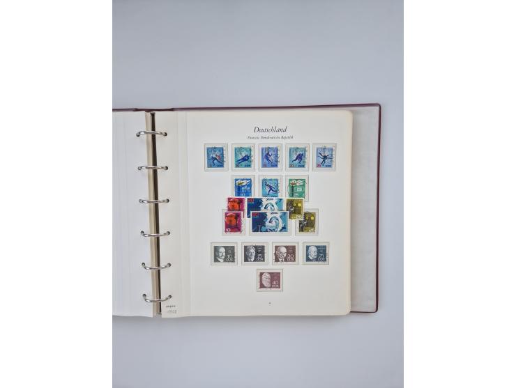 1948/90, in den Hauptnummern augenscheinlich komplette gestempelte Sammlungen Berlin 1948-90 und DDR 1949-90, sowie eine fast