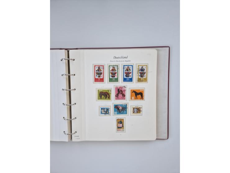 1948/90, in den Hauptnummern augenscheinlich komplette gestempelte Sammlungen Berlin 1948-90 und DDR 1949-90, sowie eine fast