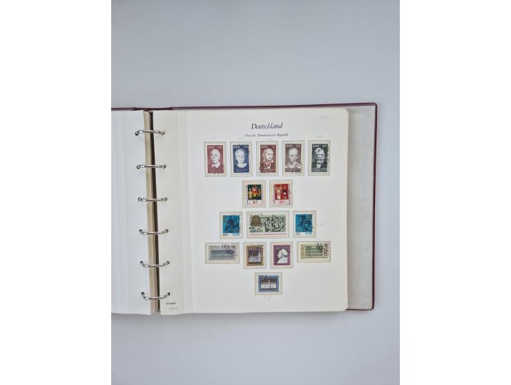 1948/90, in den Hauptnummern augenscheinlich komplette gestempelte Sammlungen Berlin 1948-90 und DDR 1949-90, sowie eine fast